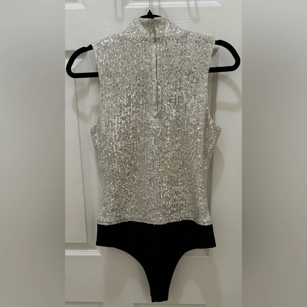 7 For All Mankind Sequin Bodysuit SIZE S Excellent condition - Picture 3 of 9